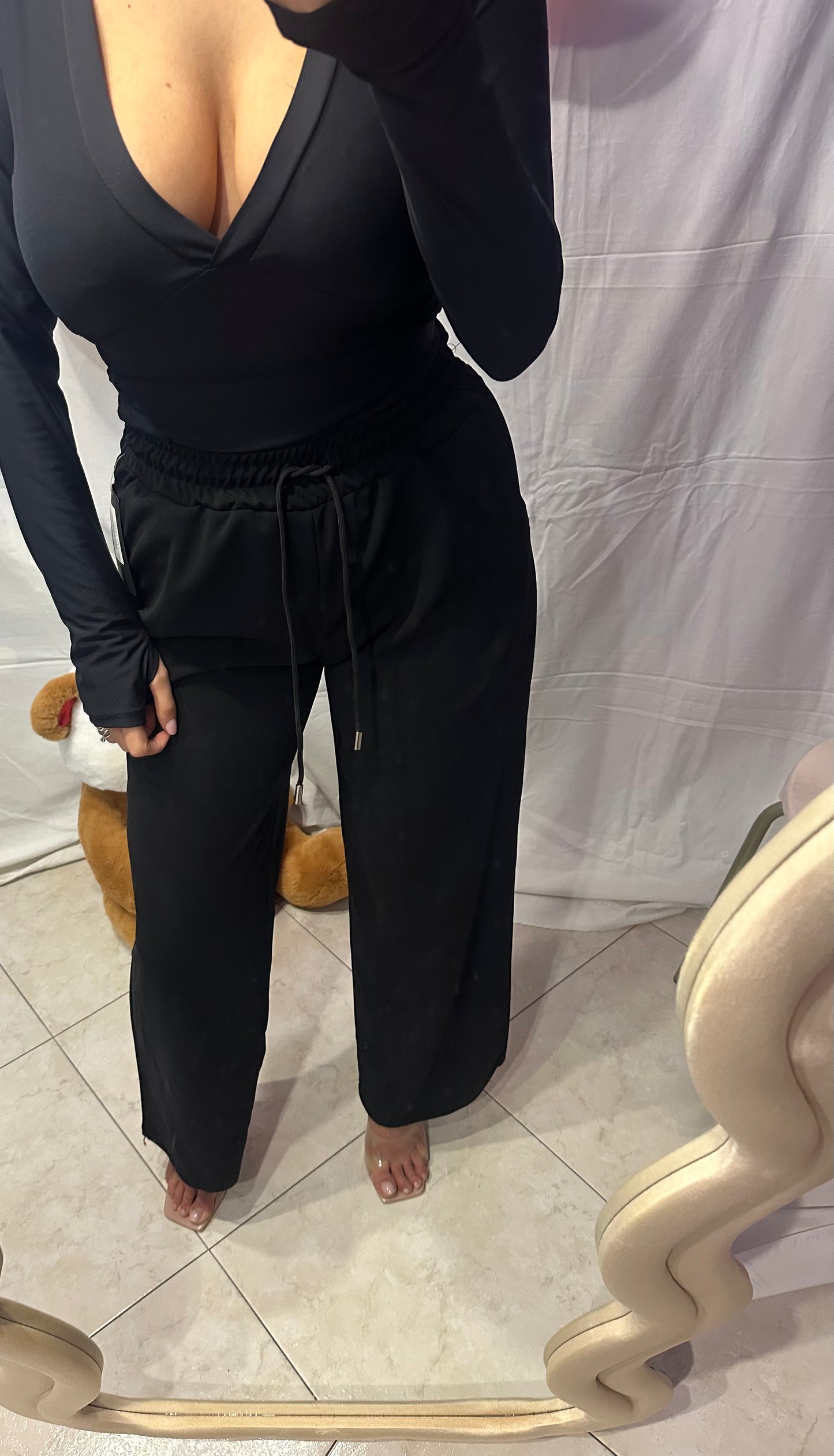 Pantalone palazzo sporty chic
