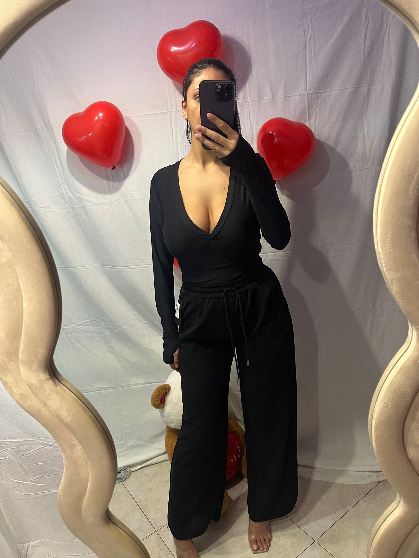 Pantalone palazzo sporty chic